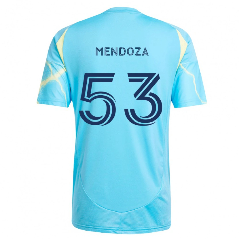 Danxen Herren Isaiah Mendoza #53 Hellblau Schwarz Hellgelb Auswärtstrikot Trikot 2026/27 T-Shirt Österreich