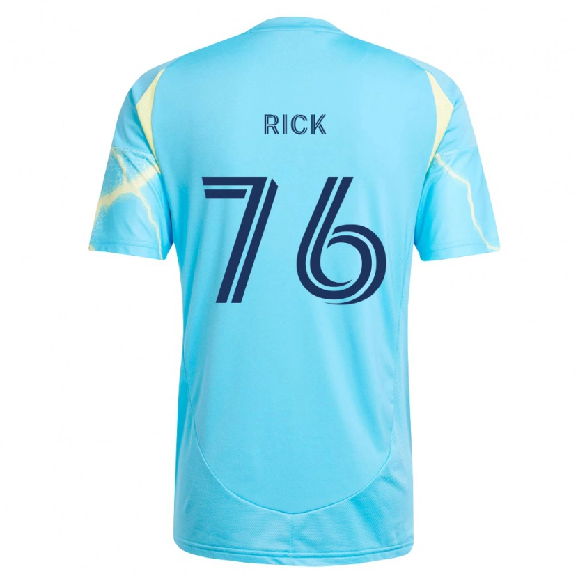 Danxen Herren Andrew Rick #76 Hellblau Schwarz Hellgelb Auswärtstrikot Trikot 2026/27 T-Shirt Österreich