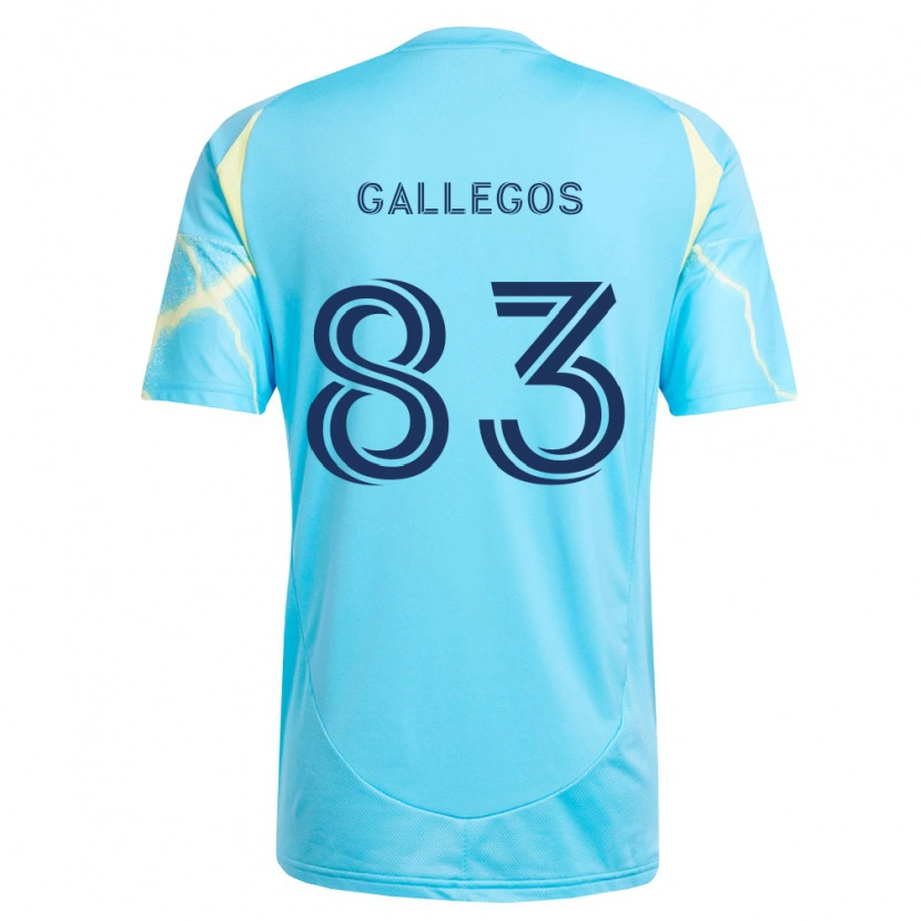 Danxen Herren Mateo Gallegos #83 Hellblau Schwarz Hellgelb Auswärtstrikot Trikot 2026/27 T-Shirt Österreich
