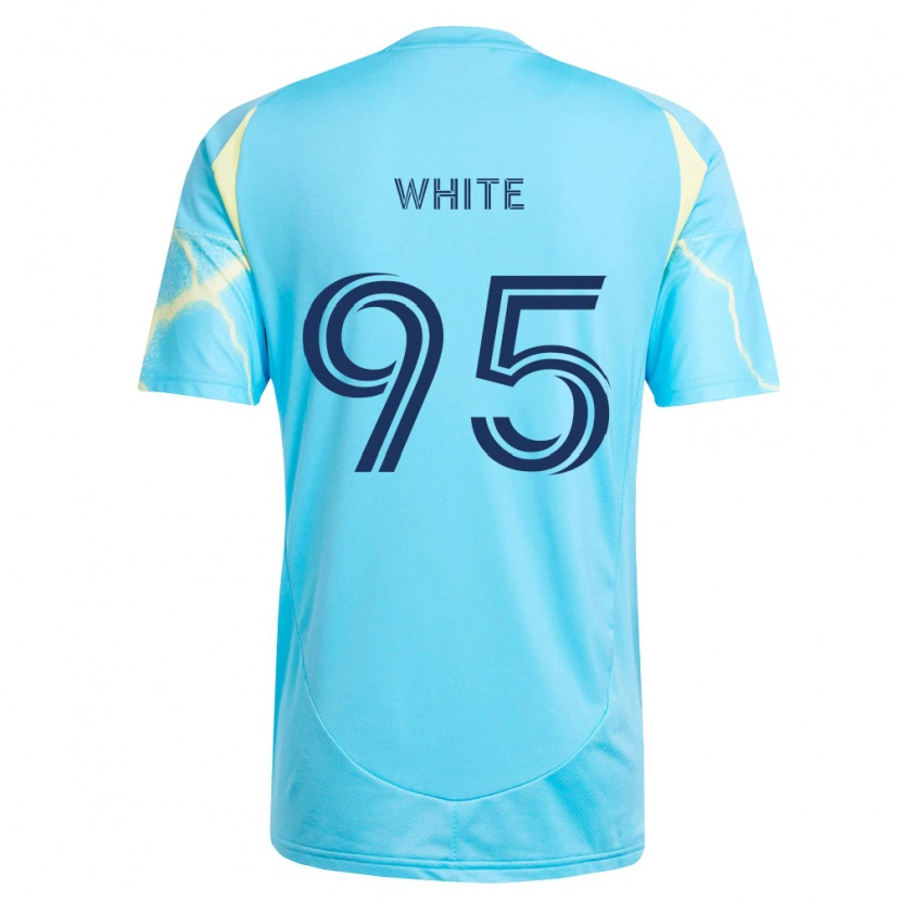Danxen Herren Matthew White #95 Hellblau Schwarz Hellgelb Auswärtstrikot Trikot 2026/27 T-Shirt Österreich