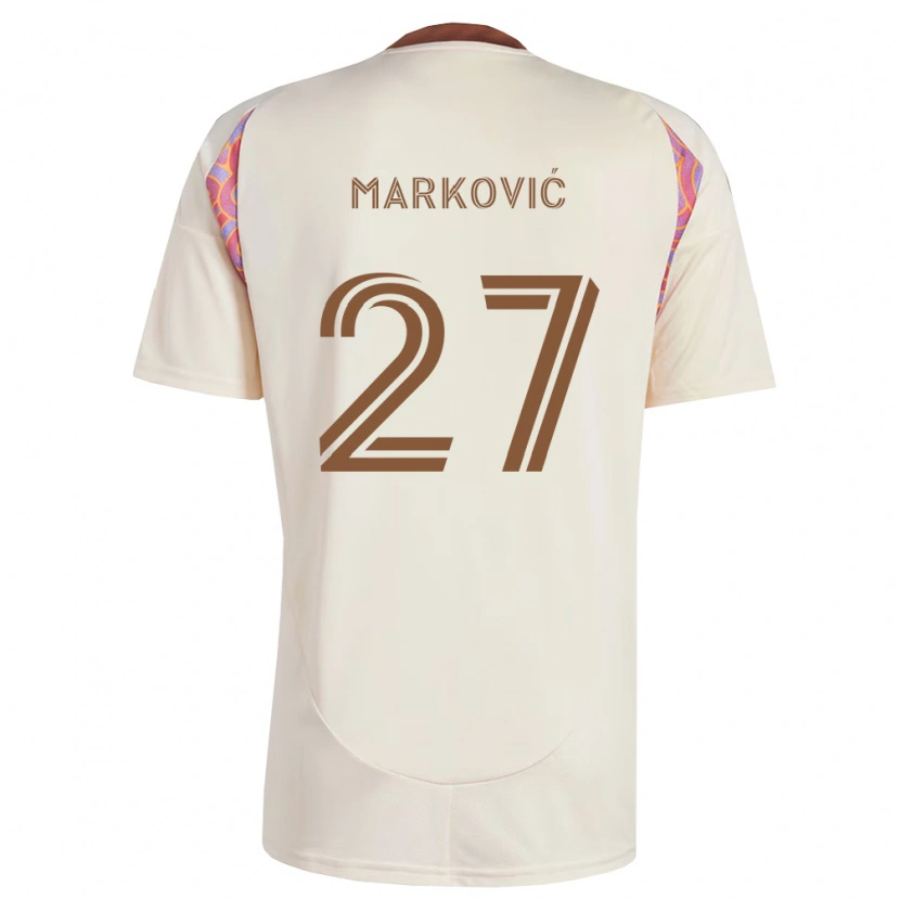 Danxen Herren Nikola Marković #27 Off-Weiß Pink Auswärtstrikot Trikot 2026/27 T-Shirt Österreich