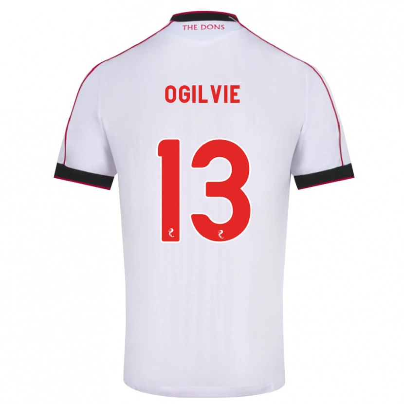 Danxen Herren Francesca Ogilvie #13 Schwarz Rot Weiß Auswärtstrikot Trikot 2026/27 T-Shirt Österreich