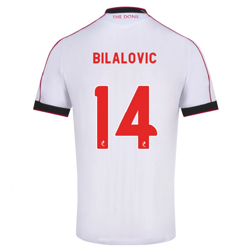Danxen Herren Kenan Bilalovic #14 Schwarz Rot Weiß Auswärtstrikot Trikot 2026/27 T-Shirt Österreich