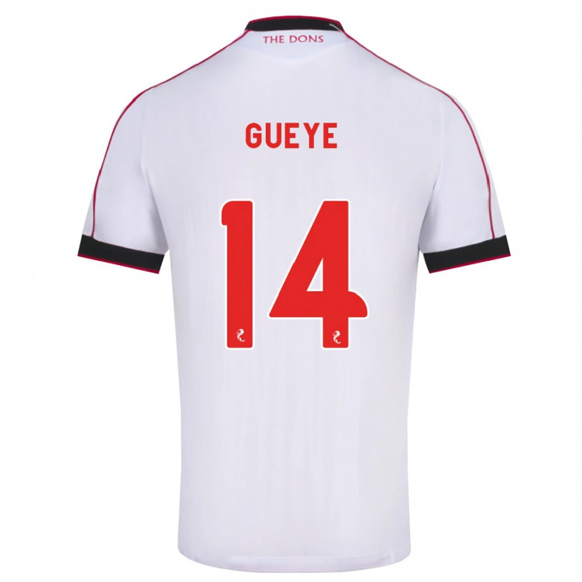 Danxen Herren Pape Habib Gueye #14 Schwarz Rot Weiß Auswärtstrikot Trikot 2026/27 T-Shirt Österreich