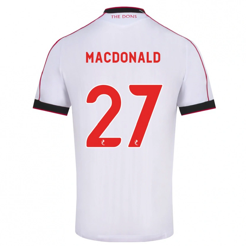 Danxen Herren Angus Macdonald #27 Schwarz Rot Weiß Auswärtstrikot Trikot 2026/27 T-Shirt Österreich