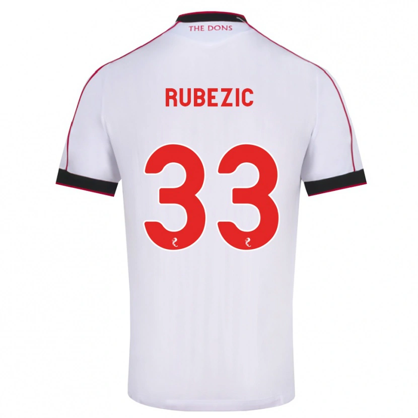 Danxen Herren Slobodan Rubezic #33 Schwarz Rot Weiß Auswärtstrikot Trikot 2026/27 T-Shirt Österreich