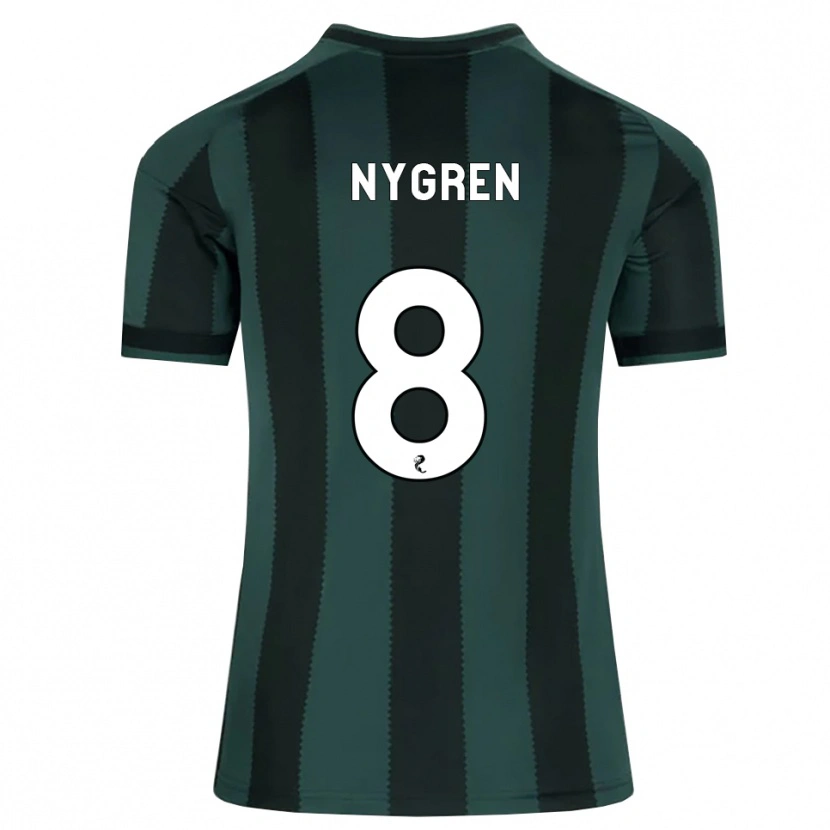 Danxen Herren Benjamin Nygren #8 Dunkles Schiefergrau Schwarz Auswärtstrikot Trikot 2026/27 T-Shirt Österreich
