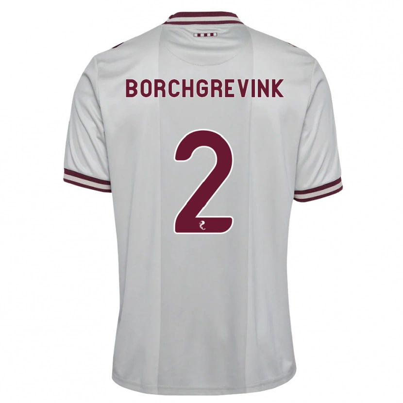 Danxen Herren Christian Borchgrevink #2 Weiß Burgunder Auswärtstrikot Trikot 2026/27 T-Shirt Österreich