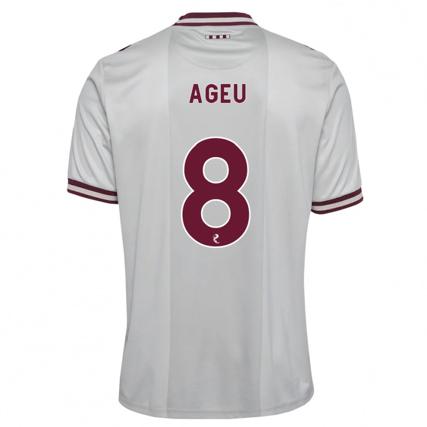 Danxen Herren Eduardo Ageu Almeida Santos #8 Weiß Burgunder Auswärtstrikot Trikot 2026/27 T-Shirt Österreich