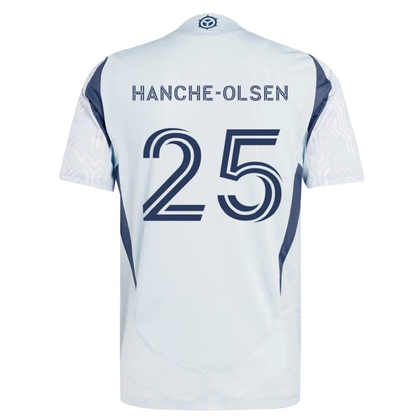 Danxen Herren Andreas Hanche-Olsen #25 Blau Grau Weiß Auswärtstrikot Trikot 2026/27 T-Shirt Österreich