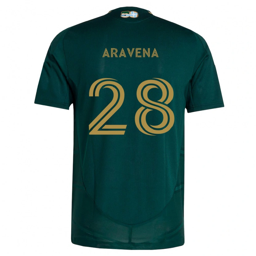 Danxen Damen Alexander Aravena #28 Dunkelgrün Braun Heimtrikot Trikot 2026/27 T-Shirt Österreich