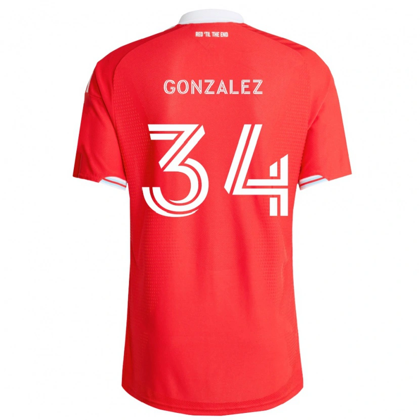 Danxen Damen Omar González #34 Rot Tiefblau Weiß Heimtrikot Trikot 2026/27 T-Shirt Österreich