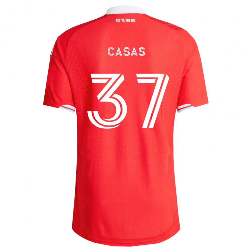 Danxen Damen Javier Casas #37 Rot Tiefblau Weiß Heimtrikot Trikot 2026/27 T-Shirt Österreich
