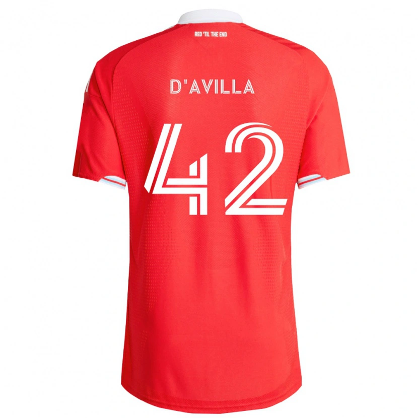 Danxen Damen Djé D'avilla #42 Rot Tiefblau Weiß Heimtrikot Trikot 2026/27 T-Shirt Österreich