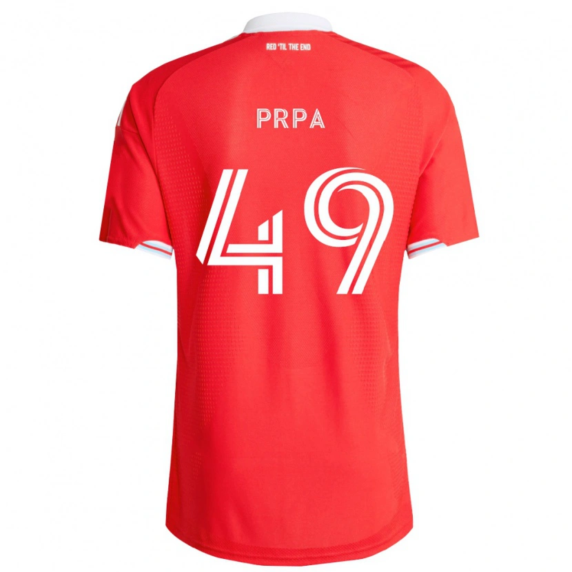 Danxen Damen Luka Prpa #49 Rot Tiefblau Weiß Heimtrikot Trikot 2026/27 T-Shirt Österreich
