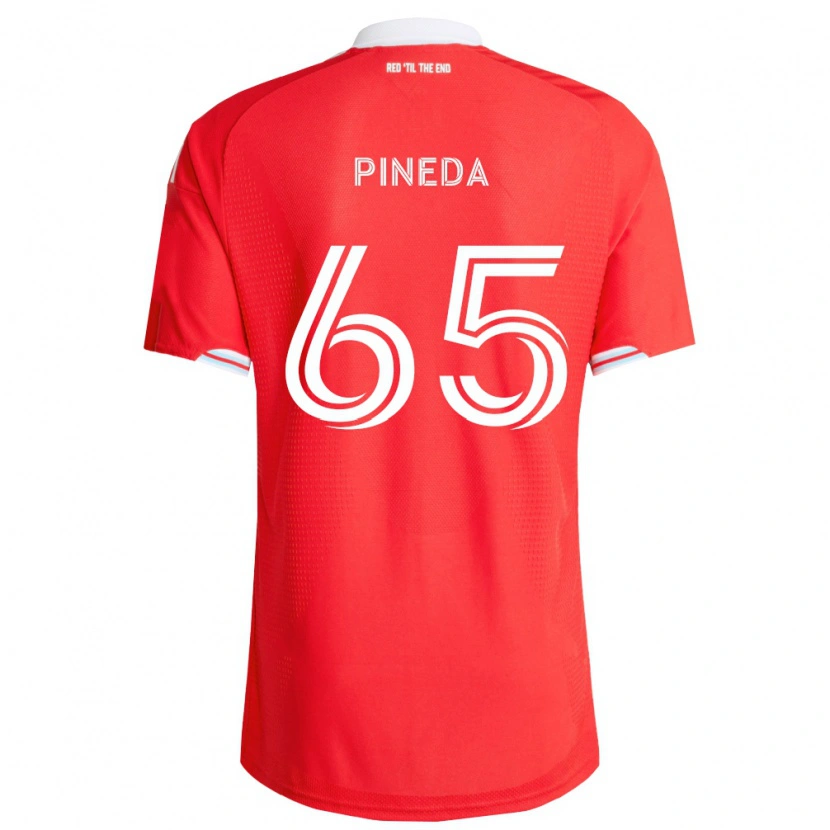 Danxen Damen Oscar Pineda #65 Rot Tiefblau Weiß Heimtrikot Trikot 2026/27 T-Shirt Österreich