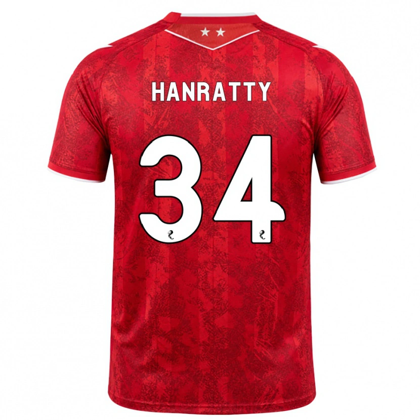 Danxen Damen Kevin Hanratty #34 Rot Weiß Heimtrikot Trikot 2026/27 T-Shirt Österreich