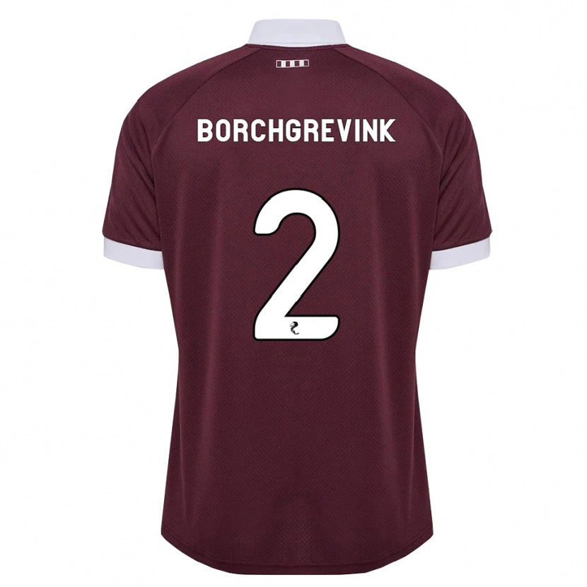 Danxen Damen Christian Borchgrevink #2 Burgunder Weiß Heimtrikot Trikot 2026/27 T-Shirt Österreich