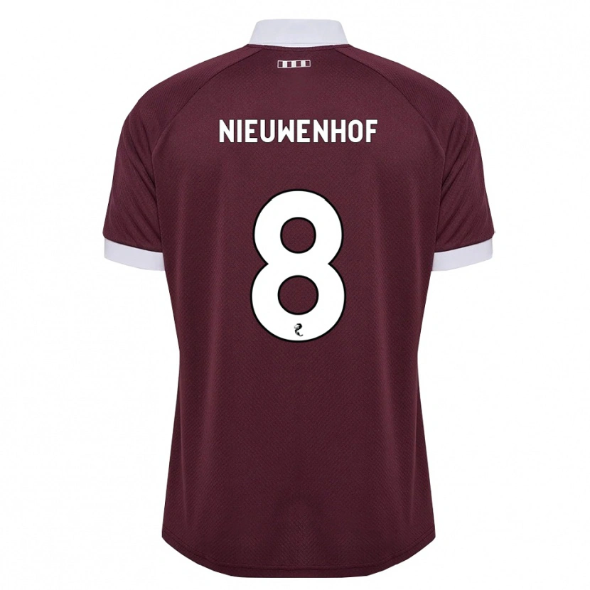 Danxen Damen Calem Nieuwenhof #8 Burgunder Weiß Heimtrikot Trikot 2026/27 T-Shirt Österreich