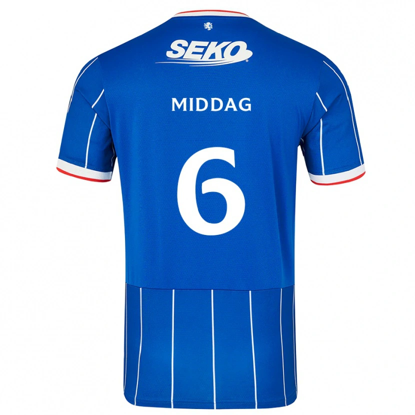 Danxen Damen Tessel Middag #6 Rot Blau Weiß Heimtrikot Trikot 2026/27 T-Shirt Österreich
