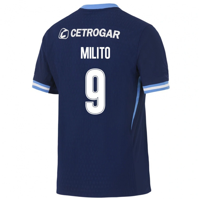 Danxen Damen Leandro Milito #9 Königsblau Hellblau Weiß Auswärtstrikot Trikot 2026/27 T-Shirt Österreich