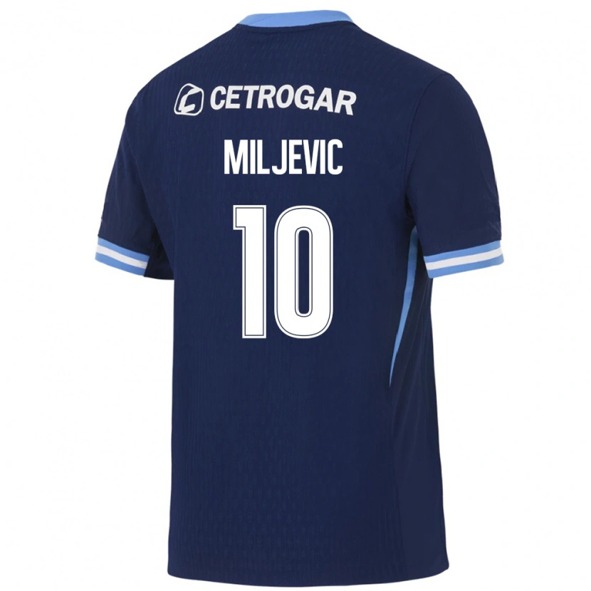 Danxen Damen Matko Miljevic #10 Königsblau Hellblau Weiß Auswärtstrikot Trikot 2026/27 T-Shirt Österreich