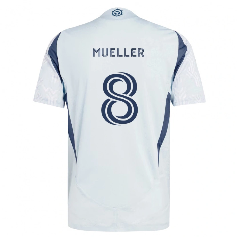 Danxen Damen Chris Mueller #8 Blau Grau Weiß Auswärtstrikot Trikot 2026/27 T-Shirt Österreich