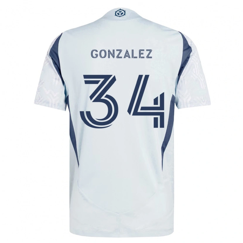 Danxen Damen Omar González #34 Blau Grau Weiß Auswärtstrikot Trikot 2026/27 T-Shirt Österreich