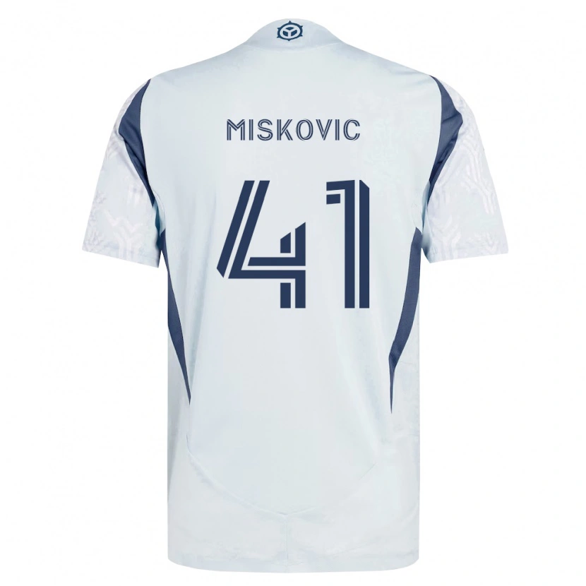 Danxen Damen Mihajlo Miskovic #41 Blau Grau Weiß Auswärtstrikot Trikot 2026/27 T-Shirt Österreich