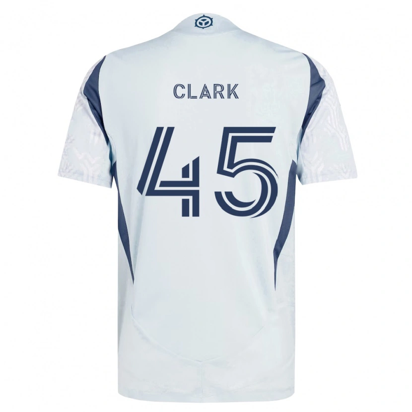 Danxen Damen Mateo Clark #45 Blau Grau Weiß Auswärtstrikot Trikot 2026/27 T-Shirt Österreich