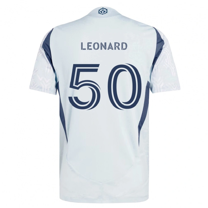 Danxen Damen Eric Leonard #50 Blau Grau Weiß Auswärtstrikot Trikot 2026/27 T-Shirt Österreich