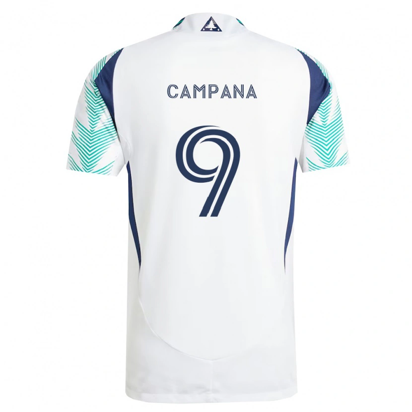 Danxen Damen Leonardo Campana #9 Weiß Marineblau Hellgrün Auswärtstrikot Trikot 2026/27 T-Shirt Österreich