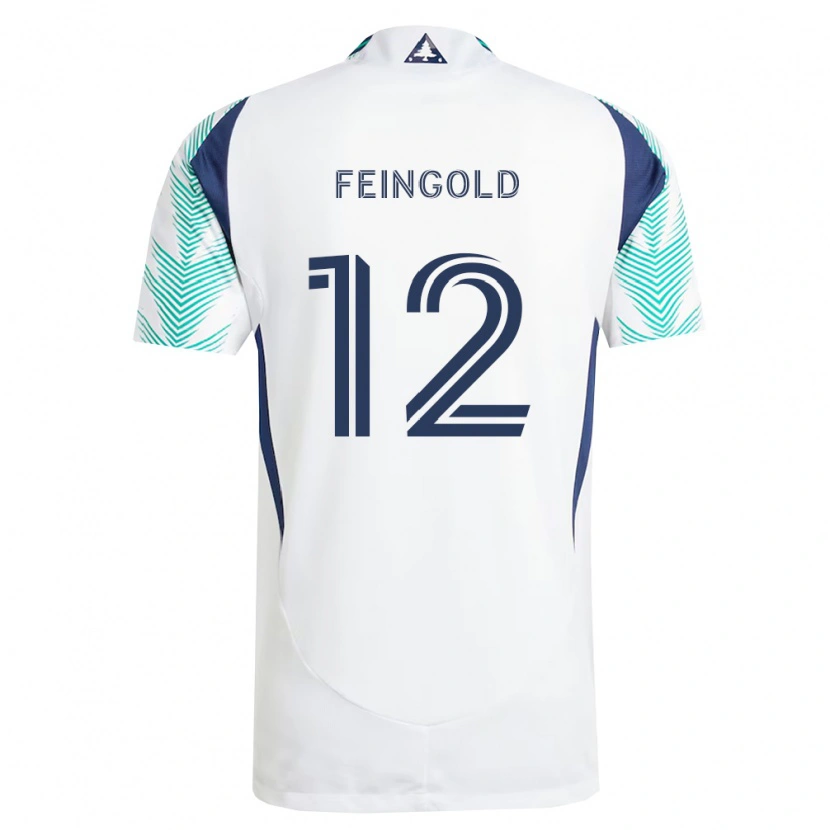 Danxen Damen Ilay Feingold #12 Weiß Marineblau Hellgrün Auswärtstrikot Trikot 2026/27 T-Shirt Österreich