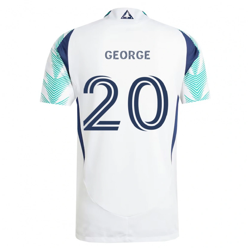 Danxen Damen Sharod George #20 Weiß Marineblau Hellgrün Auswärtstrikot Trikot 2026/27 T-Shirt Österreich