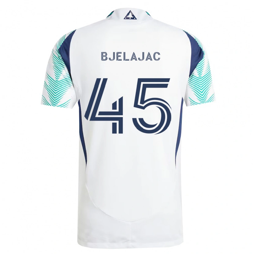 Danxen Damen Andrej Bjelajac #45 Weiß Marineblau Hellgrün Auswärtstrikot Trikot 2026/27 T-Shirt Österreich