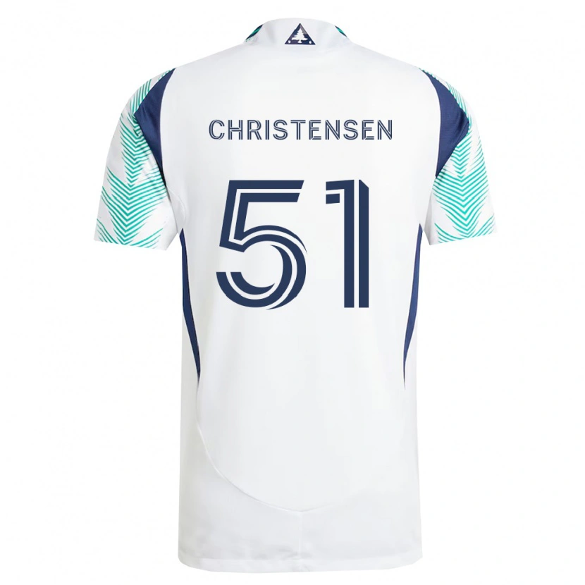 Danxen Damen Kevin Christensen #51 Weiß Marineblau Hellgrün Auswärtstrikot Trikot 2026/27 T-Shirt Österreich