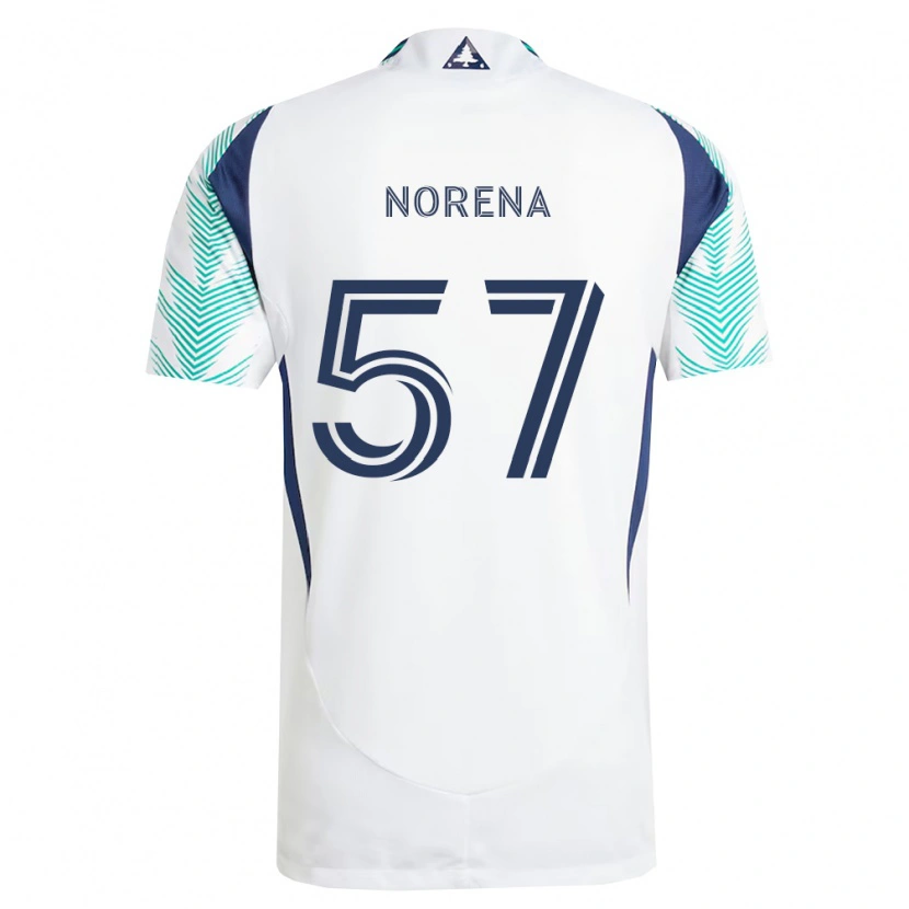 Danxen Damen Bryan Norena #57 Weiß Marineblau Hellgrün Auswärtstrikot Trikot 2026/27 T-Shirt Österreich