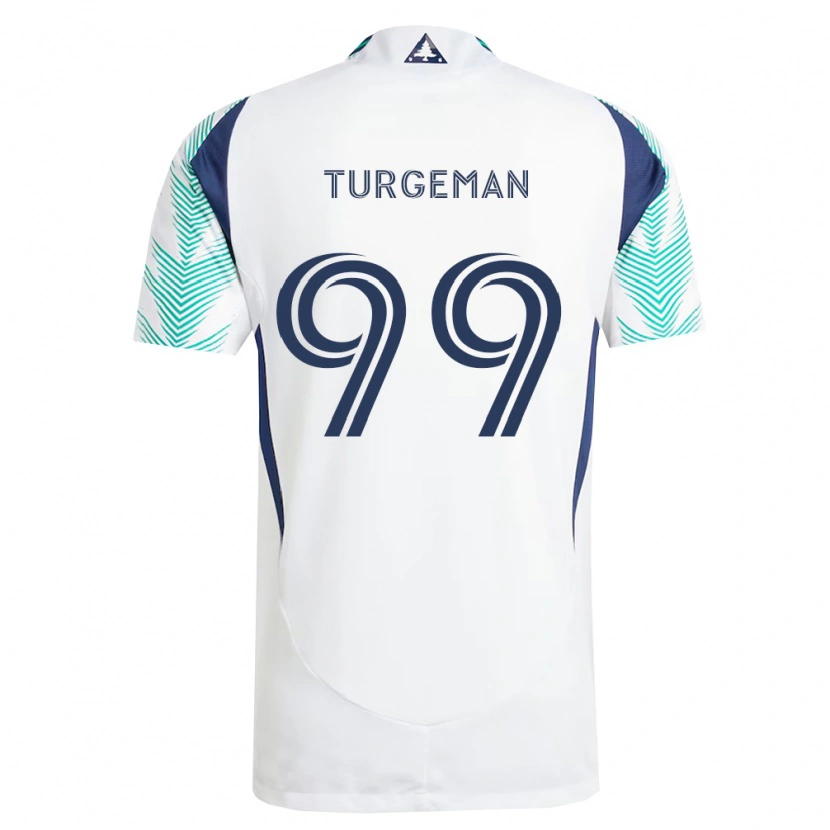 Danxen Damen Dor Turgeman #99 Weiß Marineblau Hellgrün Auswärtstrikot Trikot 2026/27 T-Shirt Österreich