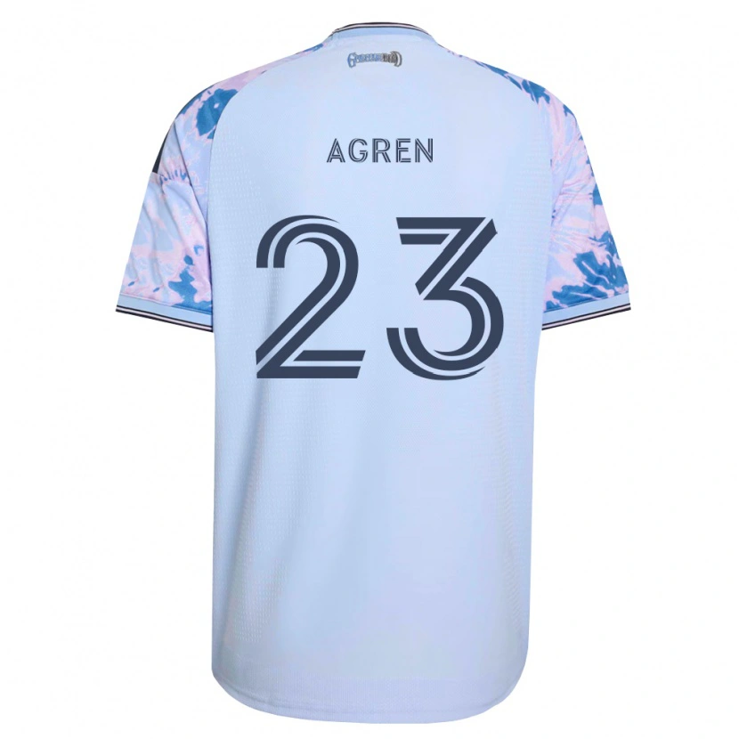 Danxen Damen Oskar Agren #23 Königsblau Weiß Schwarz Auswärtstrikot Trikot 2026/27 T-Shirt Österreich