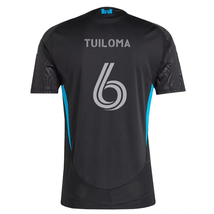 Danxen Damen Bill Tuiloma #6 Schwarz Weiß Himmelblau Auswärtstrikot Trikot 2026/27 T-Shirt Österreich
