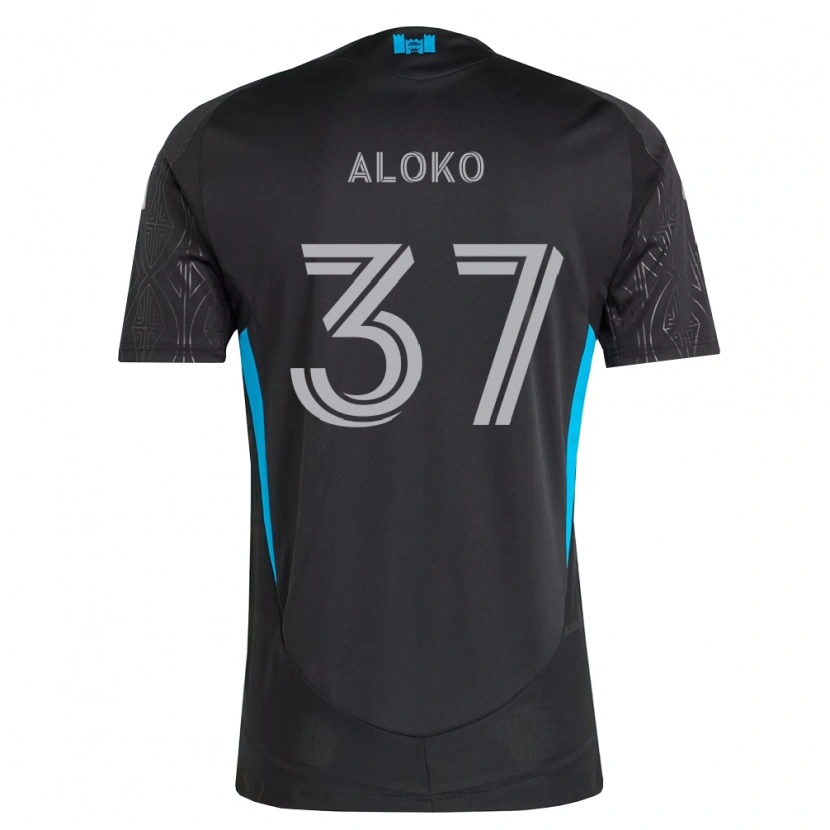 Danxen Damen Rodolfo Aloko #37 Schwarz Weiß Himmelblau Auswärtstrikot Trikot 2026/27 T-Shirt Österreich