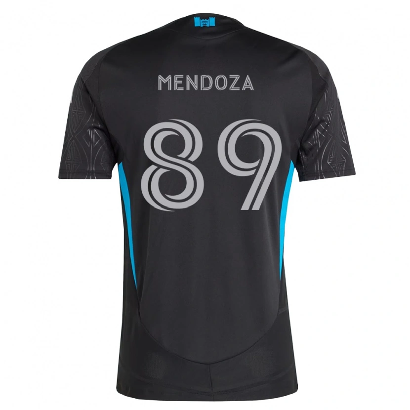 Danxen Damen Adrián Mendoza #89 Schwarz Weiß Himmelblau Auswärtstrikot Trikot 2026/27 T-Shirt Österreich