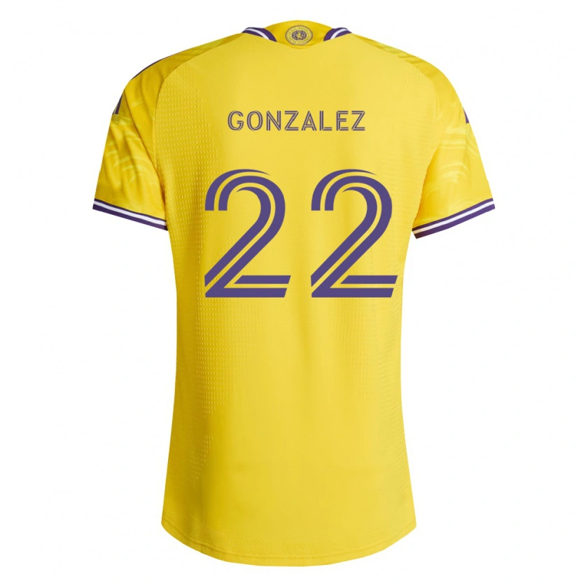 Danxen Damen Gastón González #22 Gelb Violett Auswärtstrikot Trikot 2026/27 T-Shirt Österreich