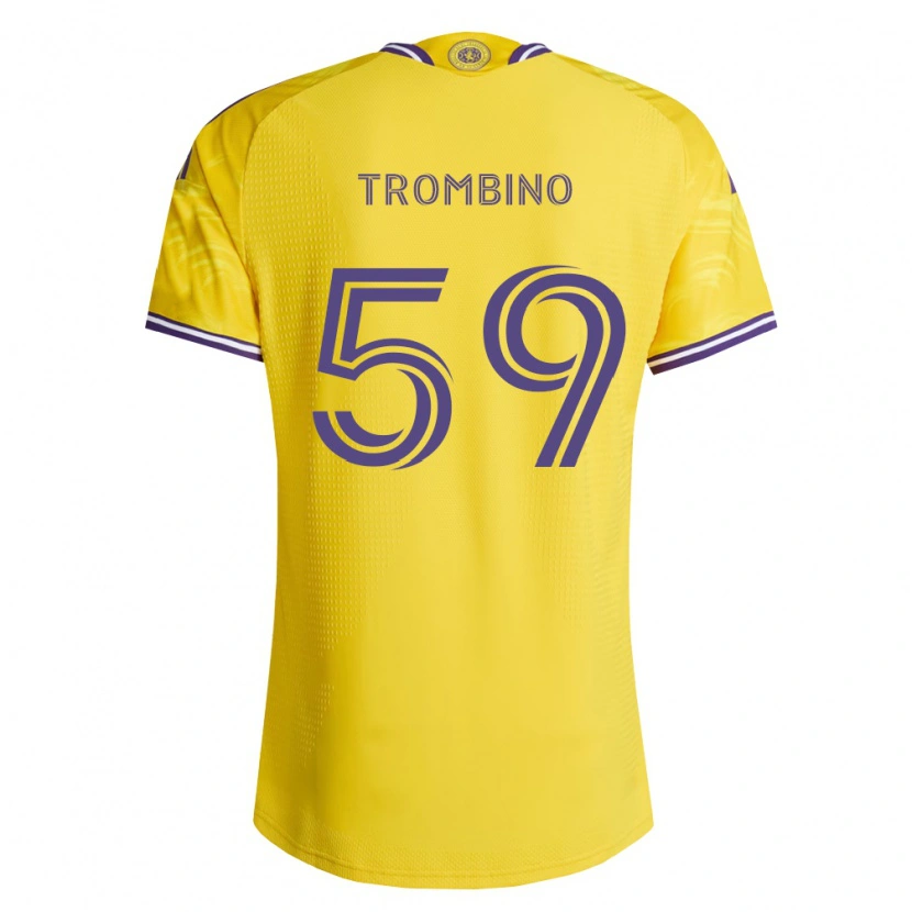 Danxen Damen Caleb Trombino #59 Gelb Violett Auswärtstrikot Trikot 2026/27 T-Shirt Österreich