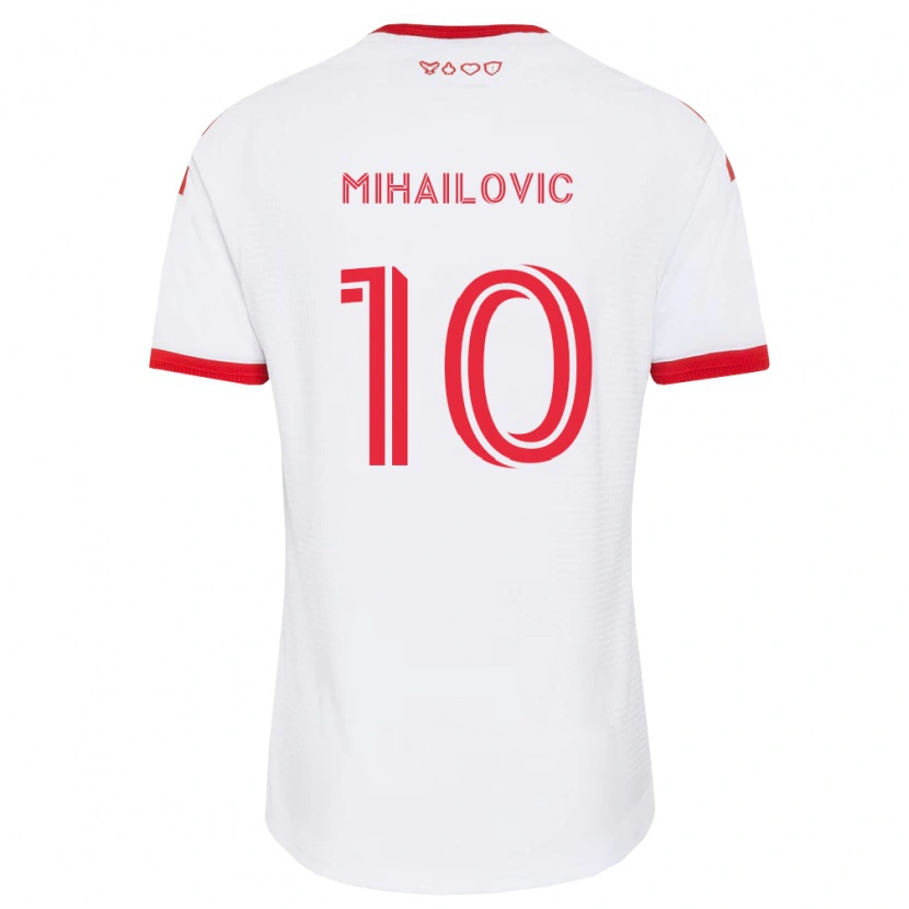 Danxen Damen Djordje Mihailovic #10 Weiß Rot Schwarz Auswärtstrikot Trikot 2026/27 T-Shirt Österreich