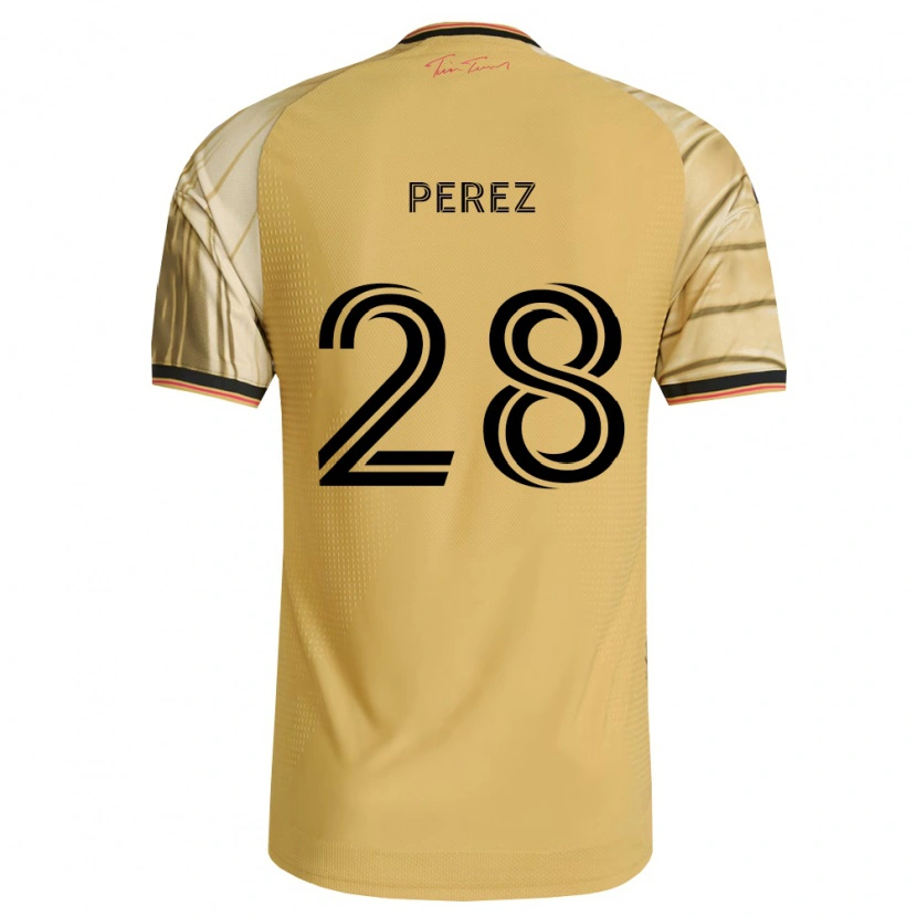 Danxen Damen Miguel Perez #28 Braun Gelb Schwarz Auswärtstrikot Trikot 2026/27 T-Shirt Österreich