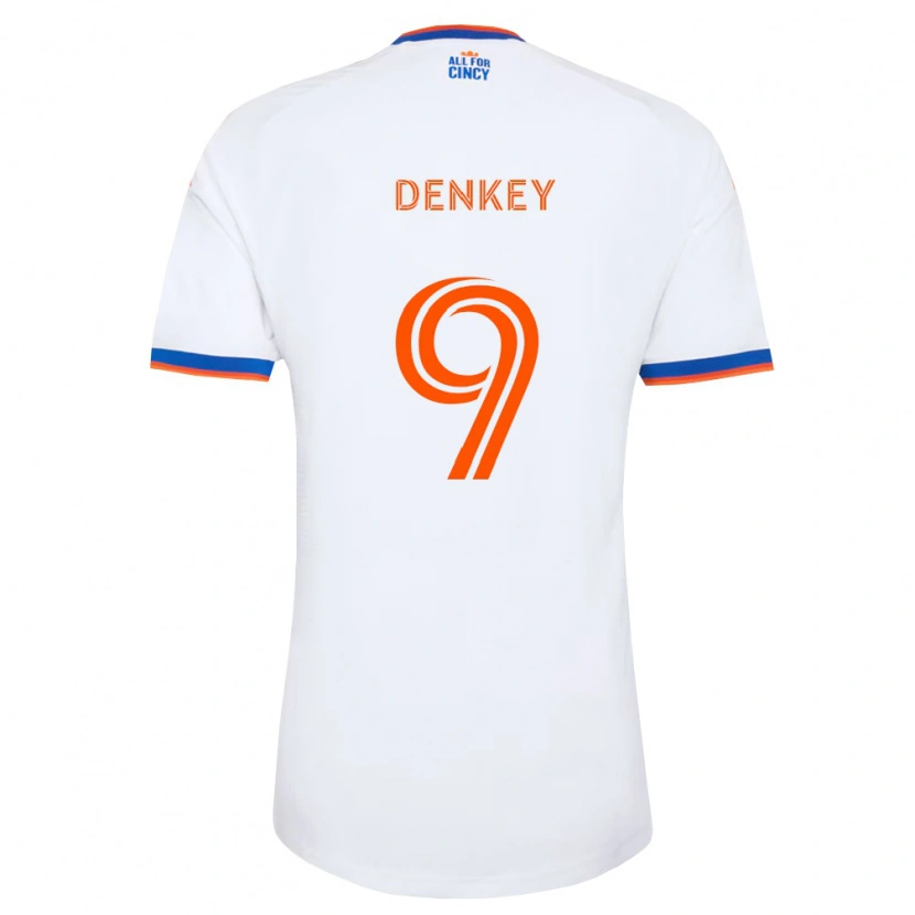 Danxen Damen Kévin Denkey #9 Weiß Marineblau Orange Auswärtstrikot Trikot 2026/27 T-Shirt Österreich