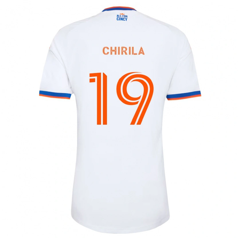 Danxen Damen Ștefan Chirilă #19 Weiß Marineblau Orange Auswärtstrikot Trikot 2026/27 T-Shirt Österreich