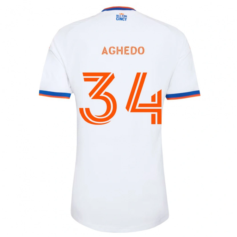 Danxen Damen London Aghedo #34 Weiß Marineblau Orange Auswärtstrikot Trikot 2026/27 T-Shirt Österreich
