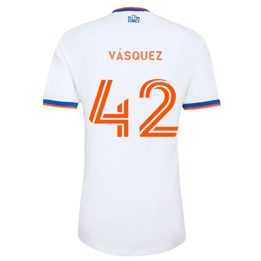 Danxen Damen Mathías Vásquez #42 Weiß Marineblau Orange Auswärtstrikot Trikot 2026/27 T-Shirt Österreich
